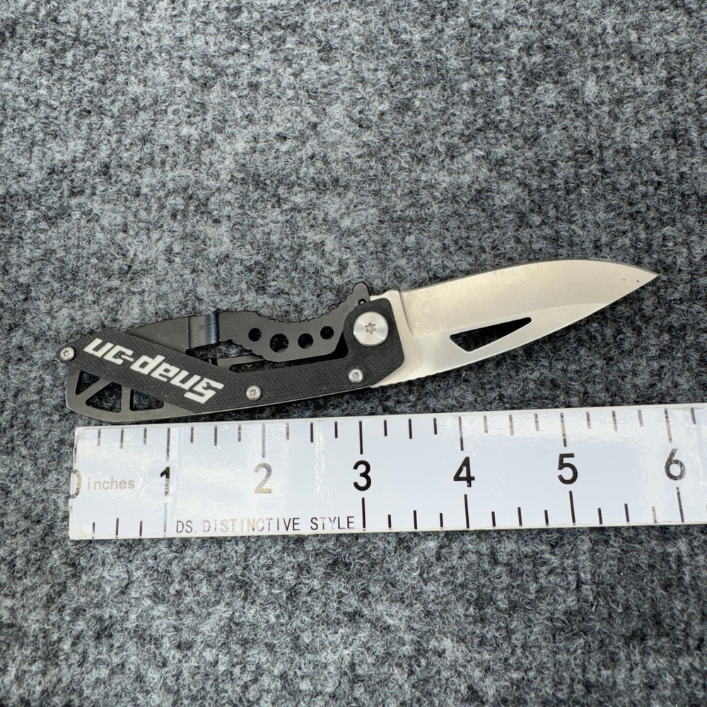 Snap-on Pocket Knife Mens OS Black Gray Folding Frame Lock EDC Gorpcore